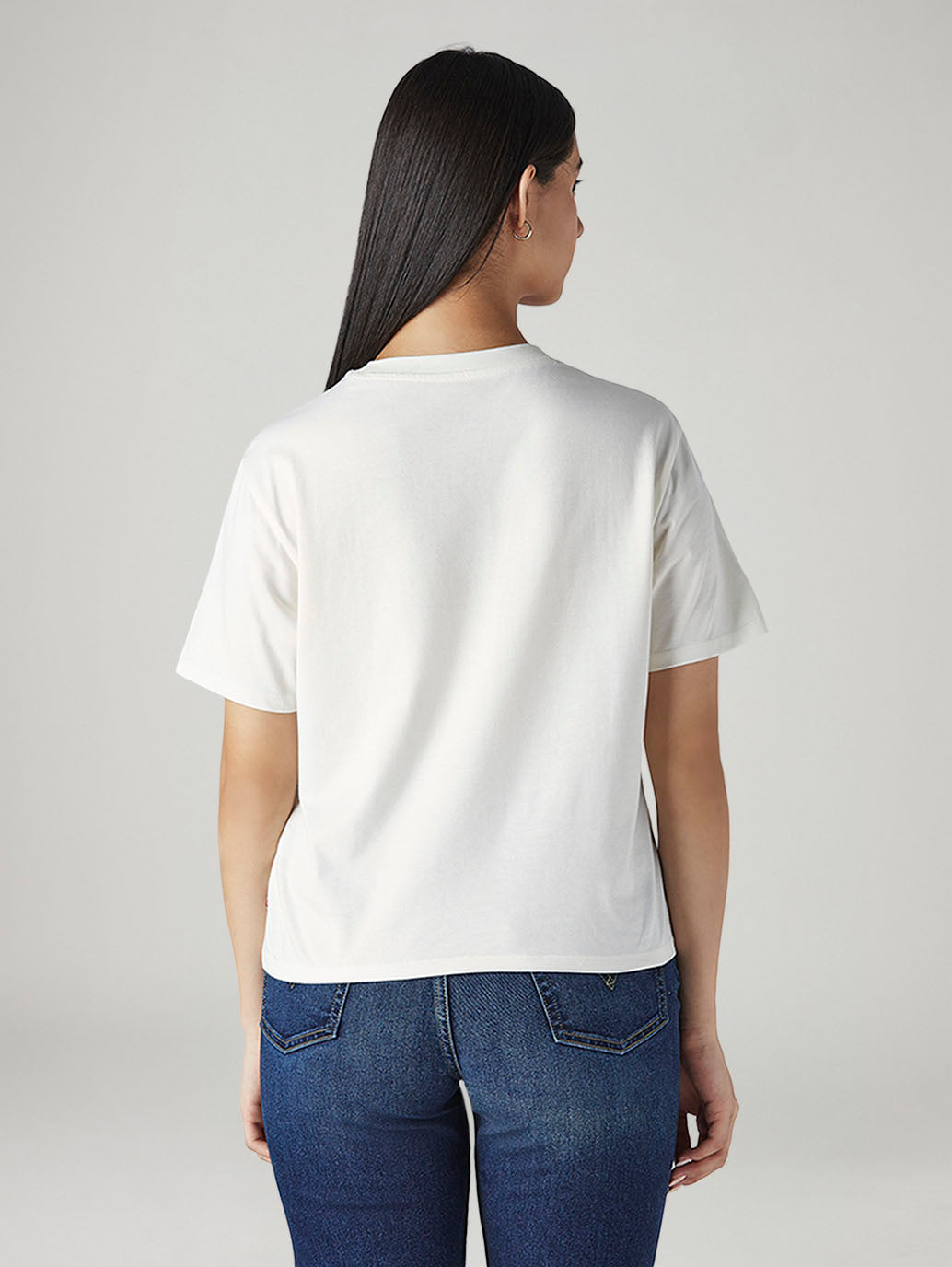 Women's Graphic Print Regular Fit T-Shirt - Back View