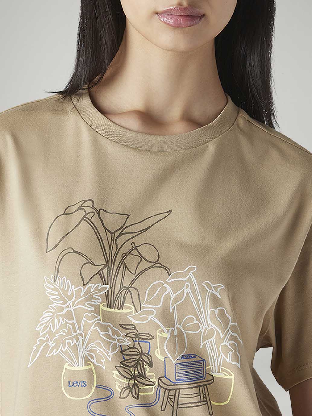 Women's Graphic Print Regular Fit T-Shirt - Detail View