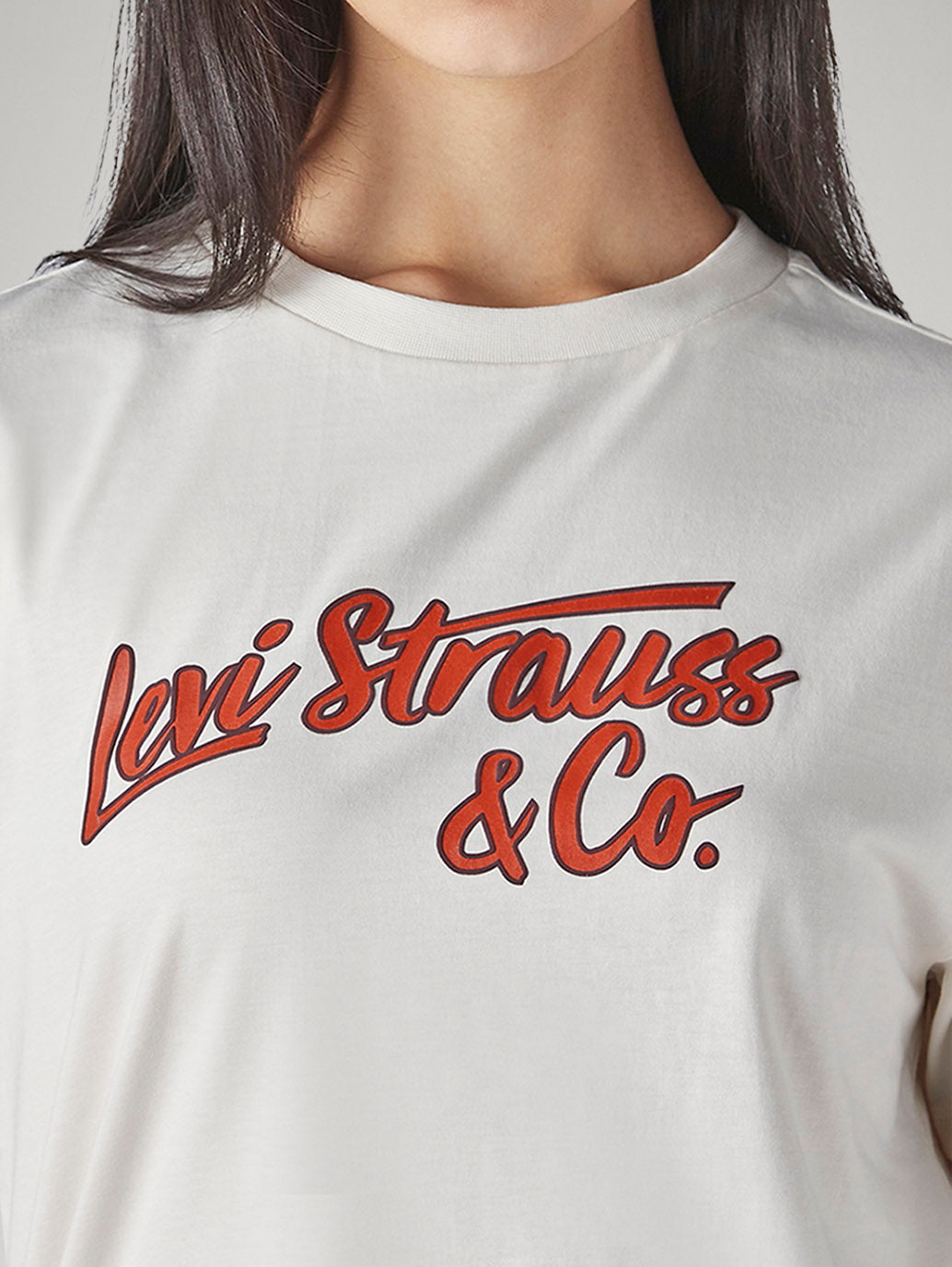 Women's Typography Printed Loose Fit T-Shirt - Detail View