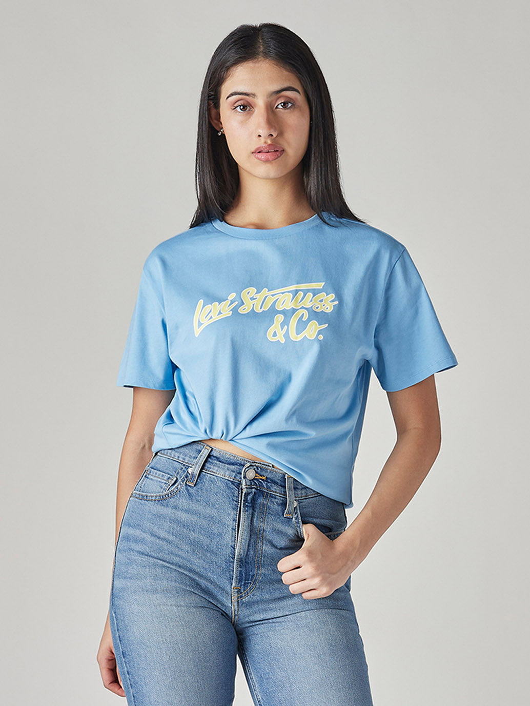 Women's Typography Printed Loose Fit T-Shirt