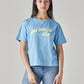 Women's Typography Printed Loose Fit T-Shirt - Front View