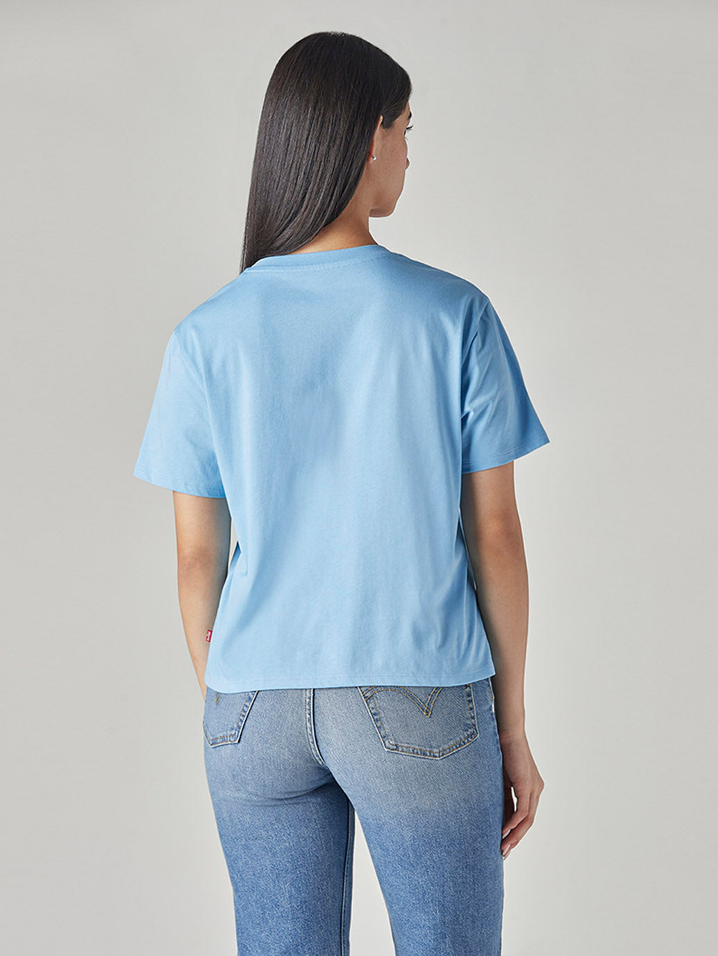 Women's Typography Printed Loose Fit T-Shirt - Back View