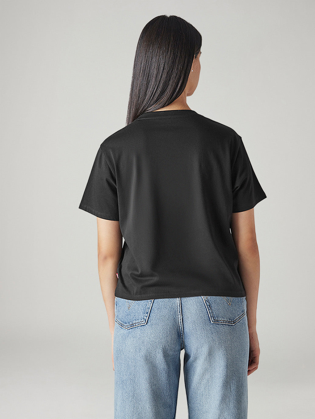 Women's Typography Printed Loose Fit T-Shirt - Back View