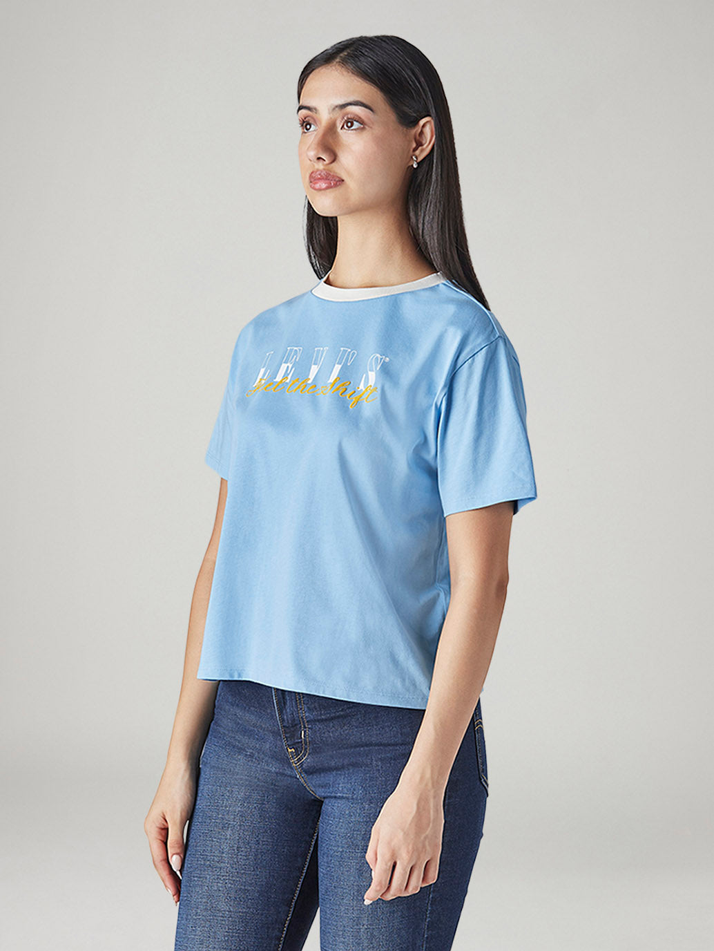 Women's Typography Printed Loose Fit T-Shirt - 20 View