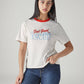 Women's Typography Printed Loose Fit T-Shirt - Styleshot View