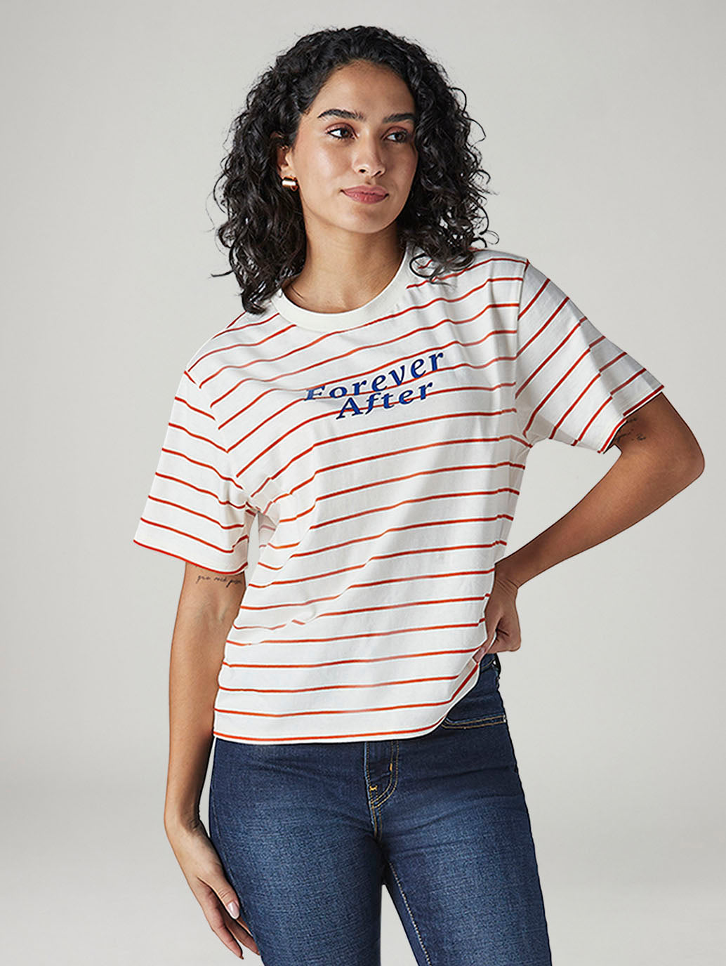 Women's Striped Regular Fit T-Shirt