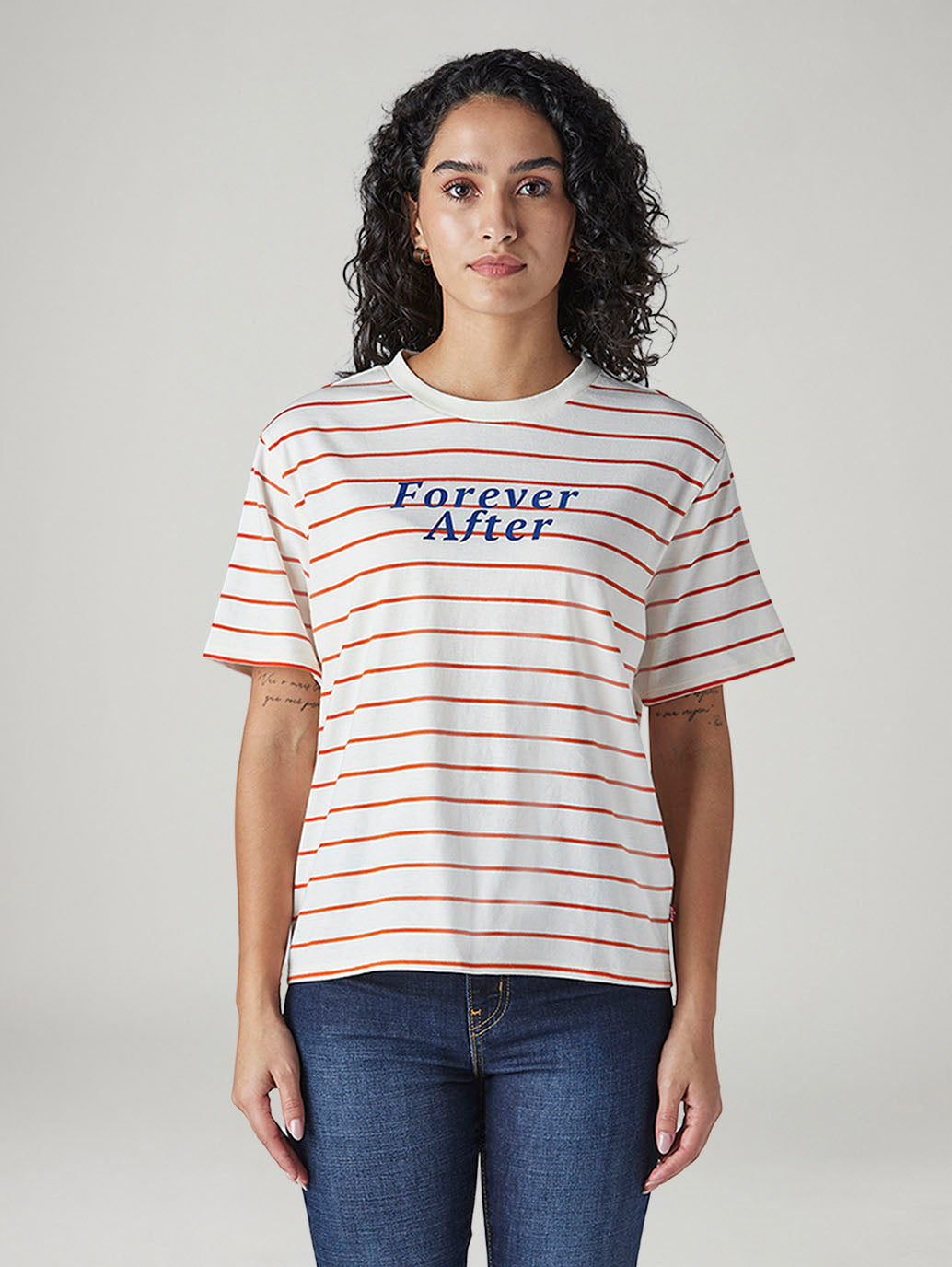 Women's Striped Regular Fit T-Shirt - 20 View
