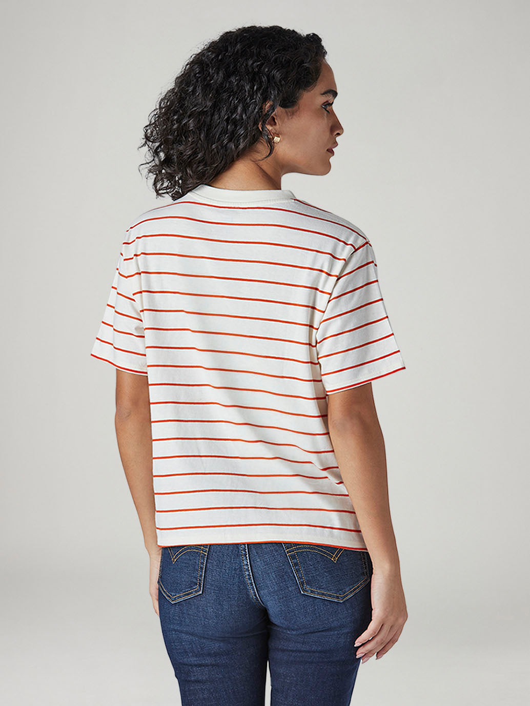 Women's Striped Regular Fit T-Shirt - 20 View