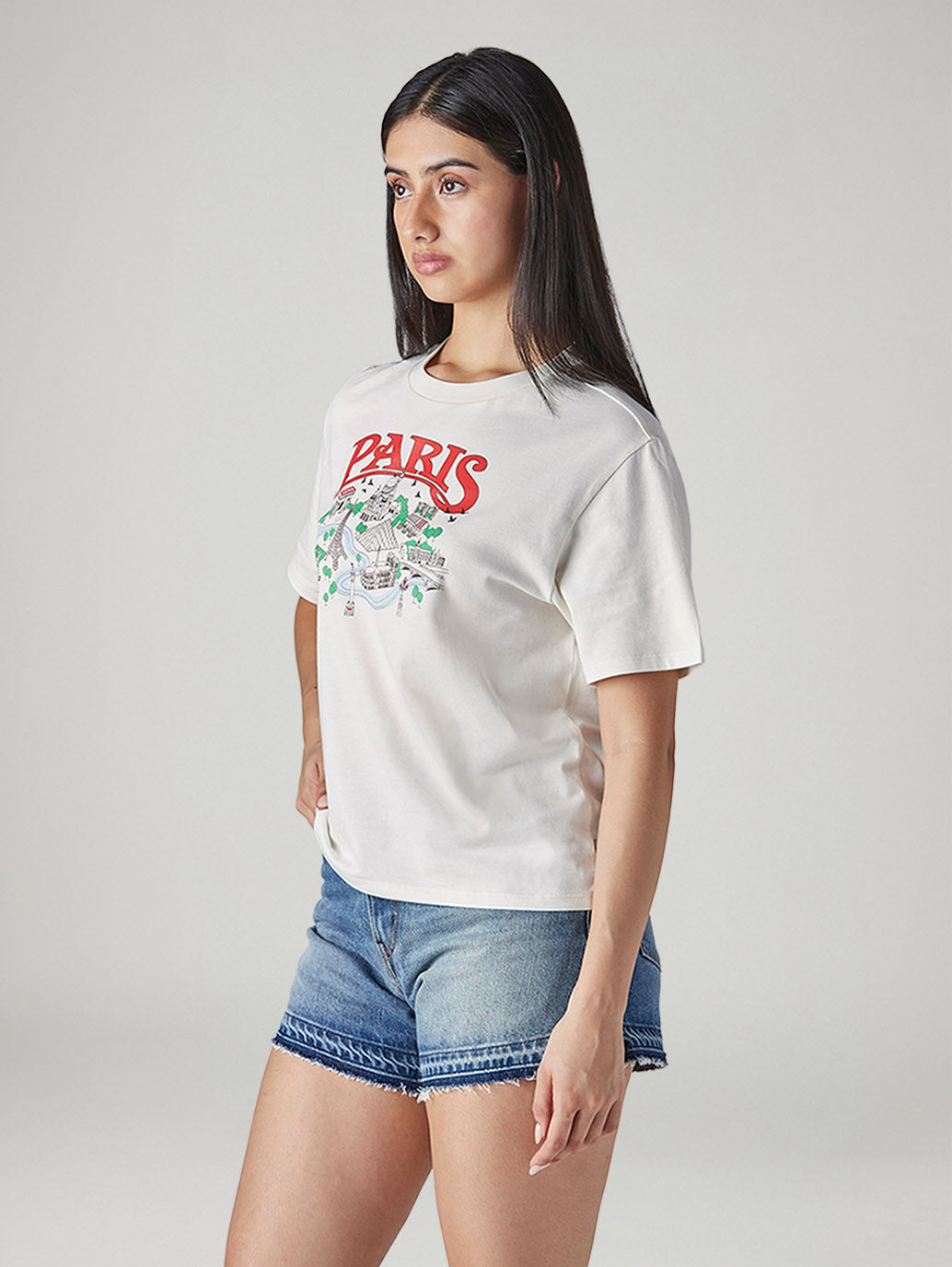 Women's Graphic Print Regular Fit T-Shirt - Side View