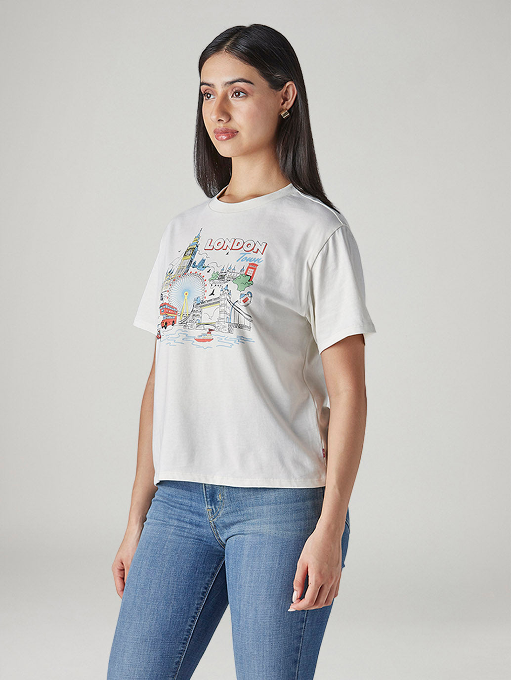 Women's Graphic Print Regular Fit T-Shirt - Side View