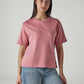 Women's Solid Crew Neck Relaxed Fit Interlock T-Shirt - Front View