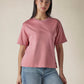 Women's Solid Crew Neck Relaxed Fit Interlock T-Shirt - 13d22bde-3f4b-418b-9caf-f92b670f5a3d View