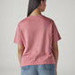 Women's Solid Crew Neck Relaxed Fit Interlock T-Shirt - Back View