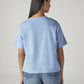 Women's Solid Crew Neck Relaxed Fit Interlock T-Shirt - 20 View