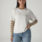 Women's Solid Crew Neck Relaxed Fit Interlock T-Shirt - Styleshot View