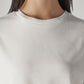 Women's Solid Crew Neck Relaxed Fit Interlock T-Shirt - Detail View