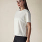 Women's Solid Crew Neck Relaxed Fit Interlock T-Shirt - d2fc6fd3-b1bf-4d3e-8ee8-68925da60f0a View