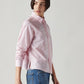Women's Striped Regular Fit Embroidered Shirt - Side View