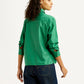 Women's Solid Green Relaxed Fit Poplin Shirt - Back View