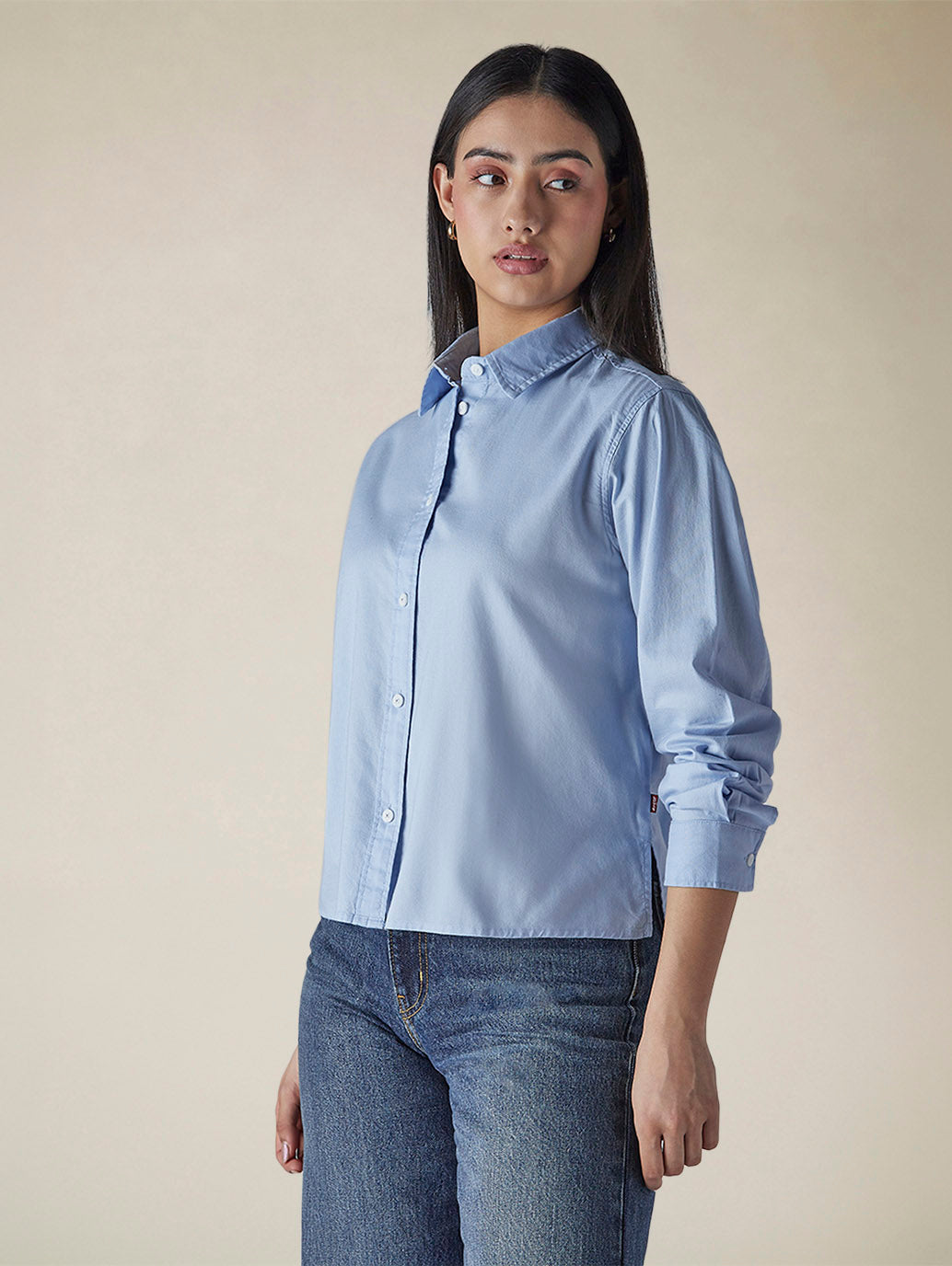 Women's Solid Regular Fit Oxford Shirt - ec982234-cf00-42f5-96b8-e07e8e59b9e5 View
