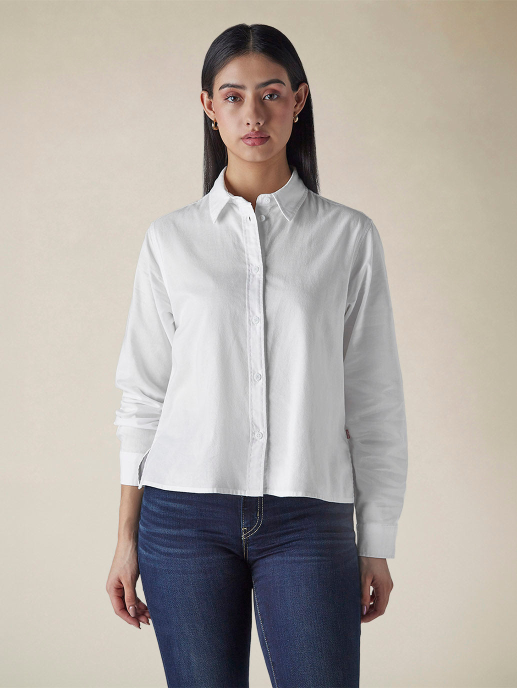 Women's Solid Regular Fit Oxford Shirt - df6e2d6a-68c1-4928-b748-61ec3d60041e View