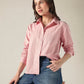 Women's Cotton Regular Fit Striped Oxford Shirt - Styleshot View