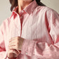 Women's Cotton Regular Fit Striped Oxford Shirt - Detailshot View
