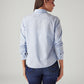 Women's Solid Light Blue Spread Collar Shirt - Back View