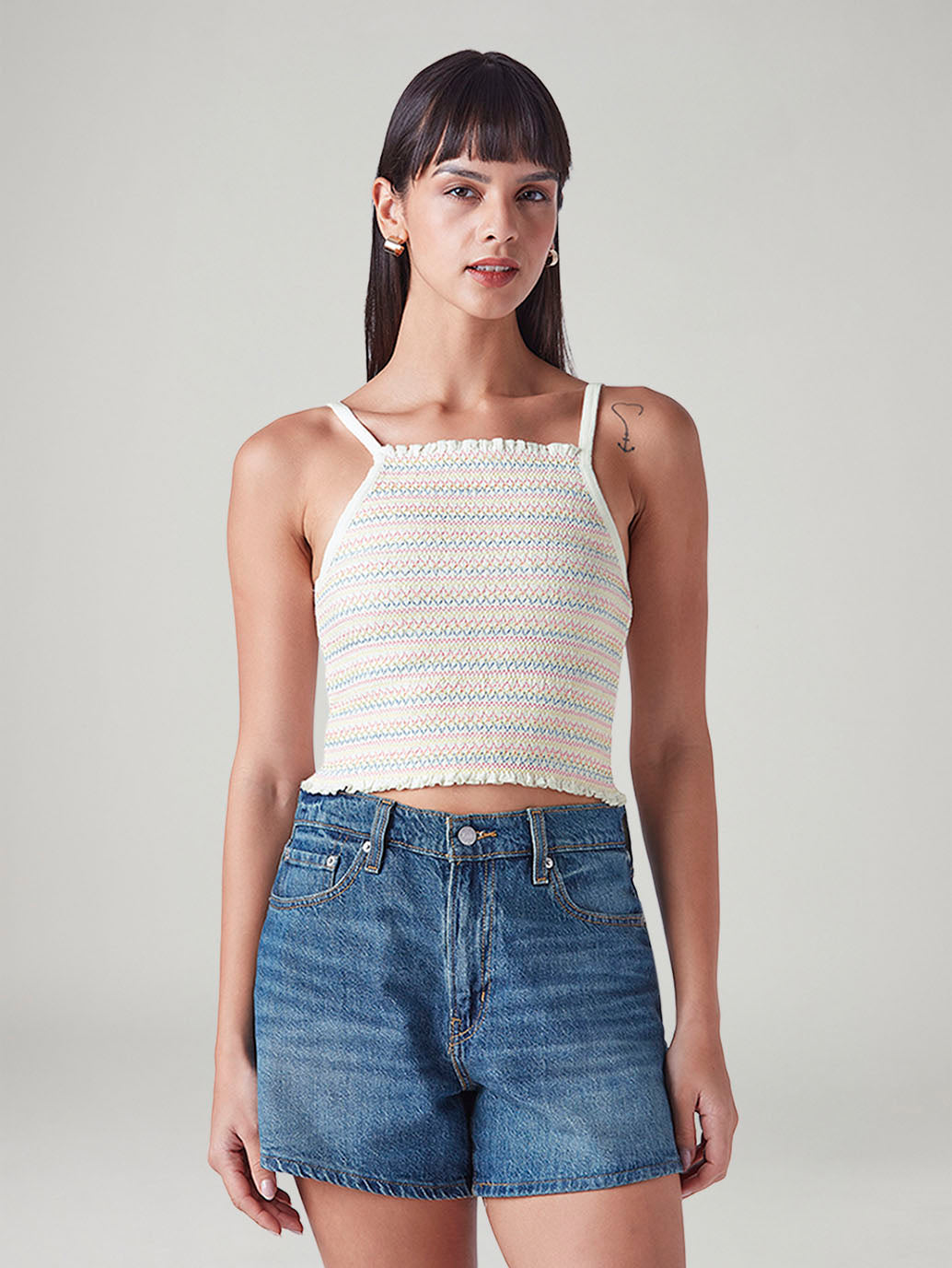 Women's Embroidered Slim Fit Top - Front View