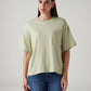 Women's Embroidered Relaxed Fit Oversize T-Shirt - Front View