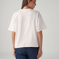 Women's Embroidered Relaxed Fit Oversize T-Shirt - Back View