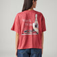 Women's Graphic Print Relaxed Fit Oversized T-Shirt - Back View