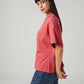 Women's Graphic Print Relaxed Fit Oversized T-Shirt - Side View