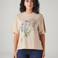 Women's Graphic Print Relaxed Fit Oversized T-Shirt - Front View