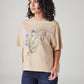 Women's Graphic Print Relaxed Fit Oversized T-Shirt - Side View