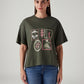 Women's Graphic Print Relaxed Fit Oversized T-Shirt - Front View