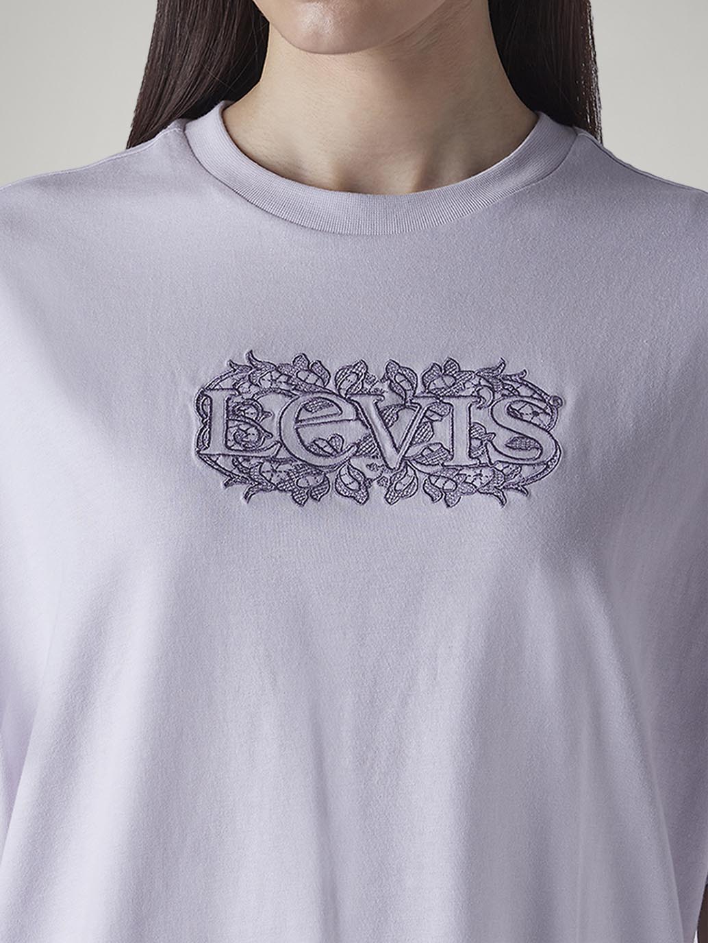 Women's Embroidered Relaxed Fit T-Shirt - 20 View