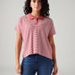 Women's Striped Relaxed Fit T-Shirt - Front View