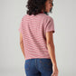 Women's Striped Relaxed Fit T-Shirt - Back View