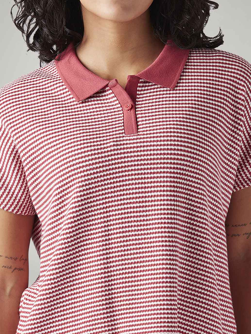 Women's Striped Relaxed Fit T-Shirt - 20 View