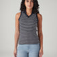 Women's Striped Regular Fit Top - Front View