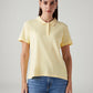 Women's Solid Yellow Polo T-shirt - Front View