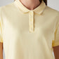 Women's Solid Yellow Polo T-shirt - 20 View