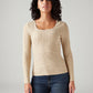 Women's Textured Slim Fit Top - Front View