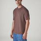 Men's Solid Regular Fit Waffle T-Shirt - Side View
