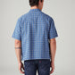 Men's Checkered Boxy Fit Shirt - Back View
