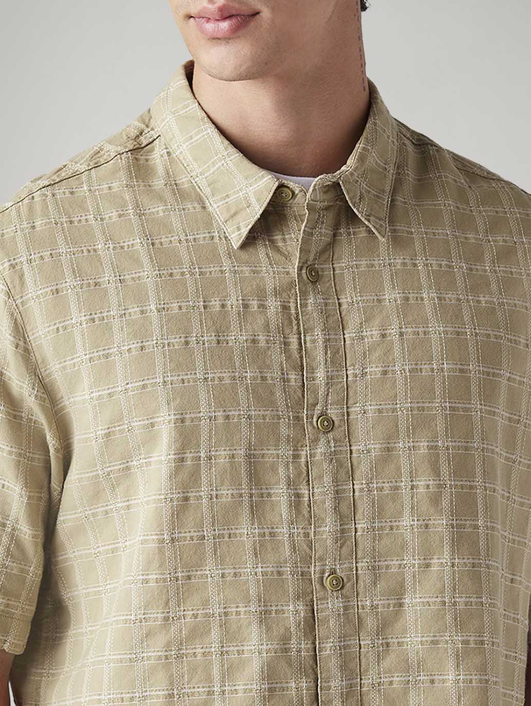 Men's Checkered Boxy Fit Shirt - 20 View