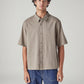 Men's Textured Boxy Fit Oxford Shirt - Front View