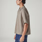 Men's Textured Boxy Fit Oxford Shirt - Side View