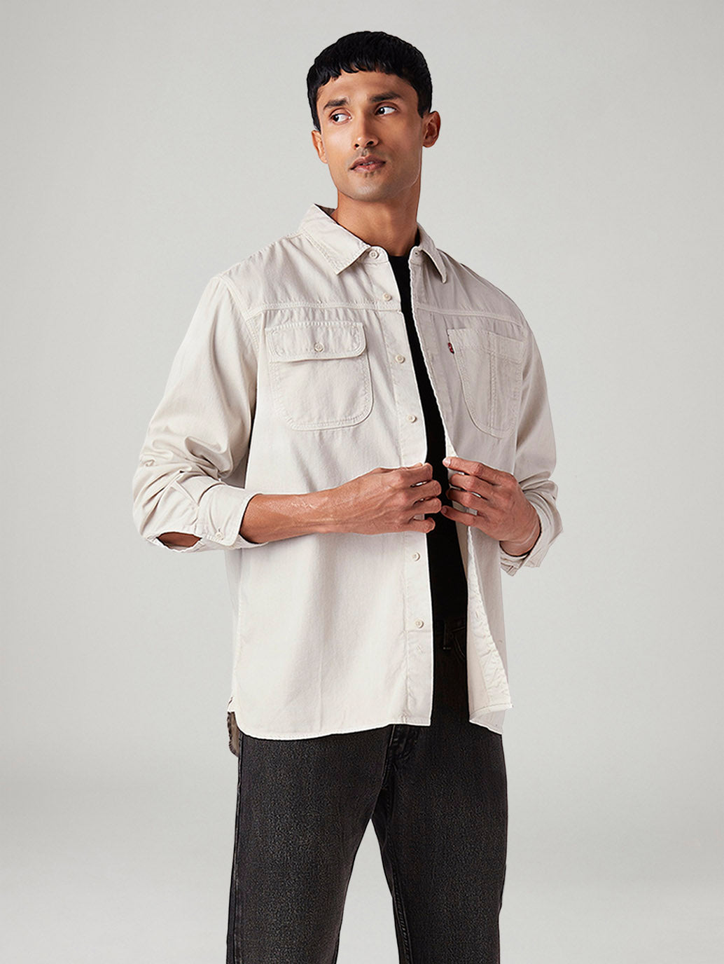 Men's Solid Relaxed Fit Shirt